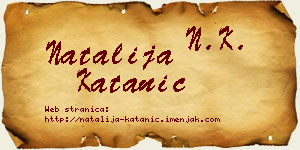 Natalija Katanić vizit kartica